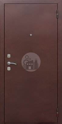 Стальная дверь для дачи, снаружи порошковое покрытие, внутри светлый МДФ-ДВ-864