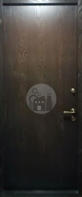 коричневая антивандальная дверь, внутри отделка ламинатом - внутренняя часть двери ДВ-1725